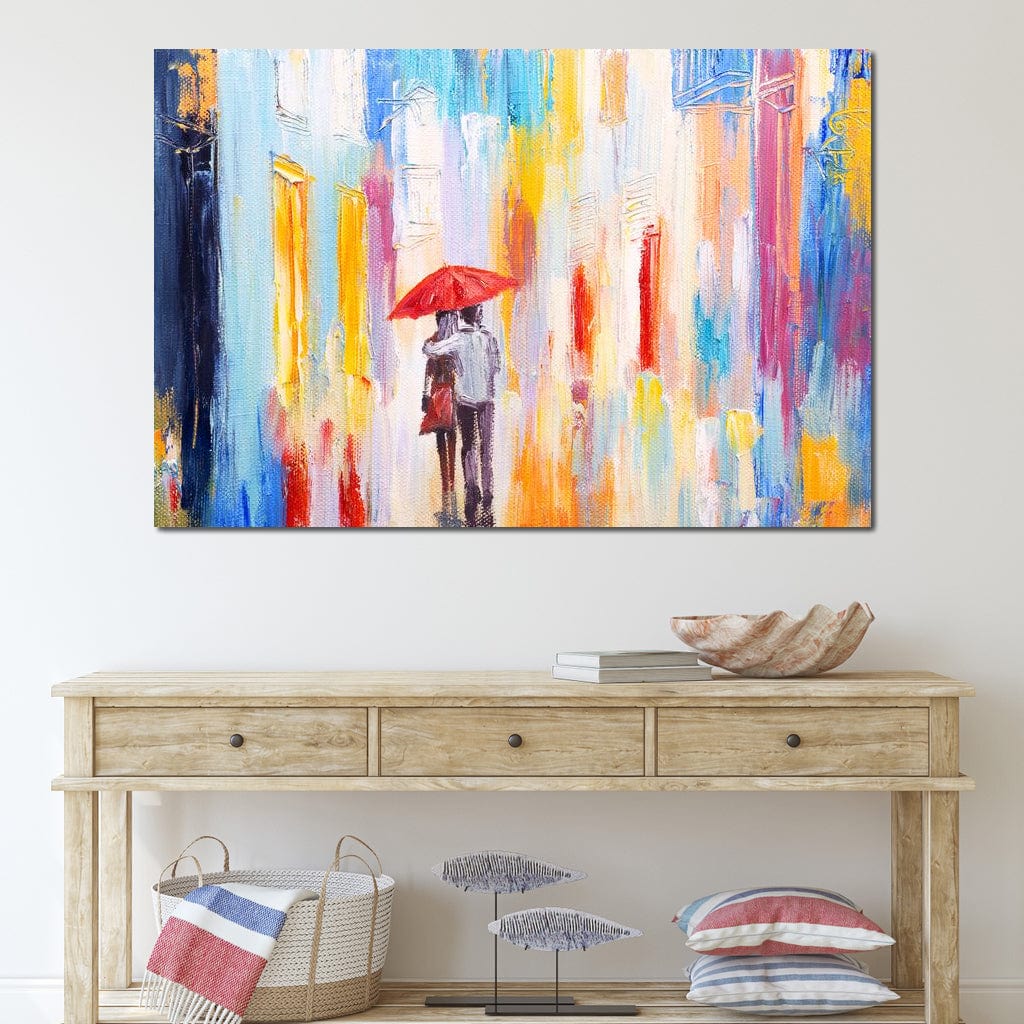 Romantic Rain Canvas Wall Art