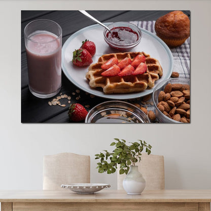 Homemade Waffles Canvas Wall Art