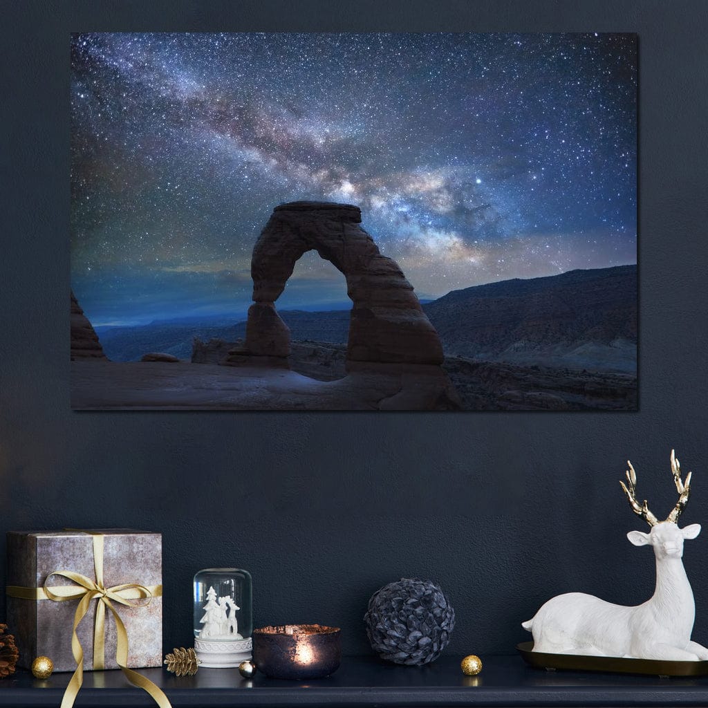 Arch Under the Milky Way Canvas Wall Art