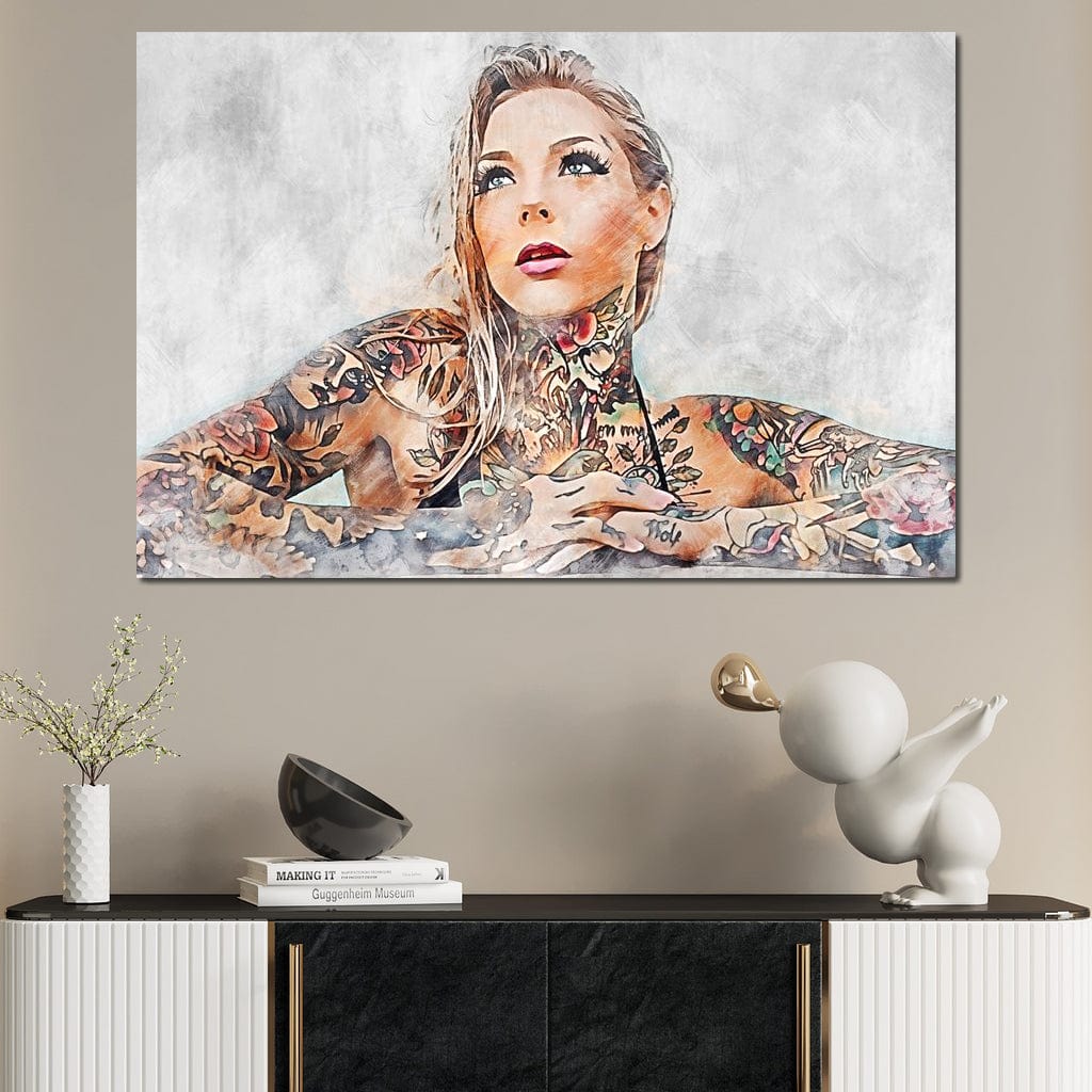 Girl Tattoo 2 - Mateo Canvas Wall Art