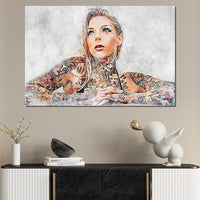 Girl Tattoo 2 - Mateo Canvas Wall Art
