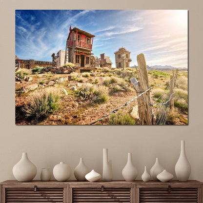 Abandoned Western Town Canvas Wall Art