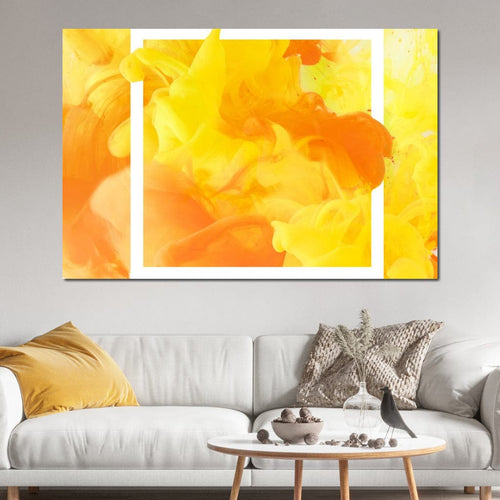 Yellow & Orange Smoke Canvas Wall Art