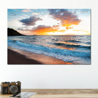 Maui Black Sand Beach Canvas Wall Art