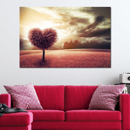 Loving Tree Sunrise Canvas Wall Art