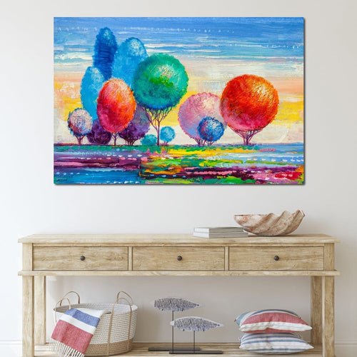 Autumn Fantasy Forest Canvas Wall Art