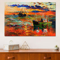 Fishing Boats Canvas Wall Art