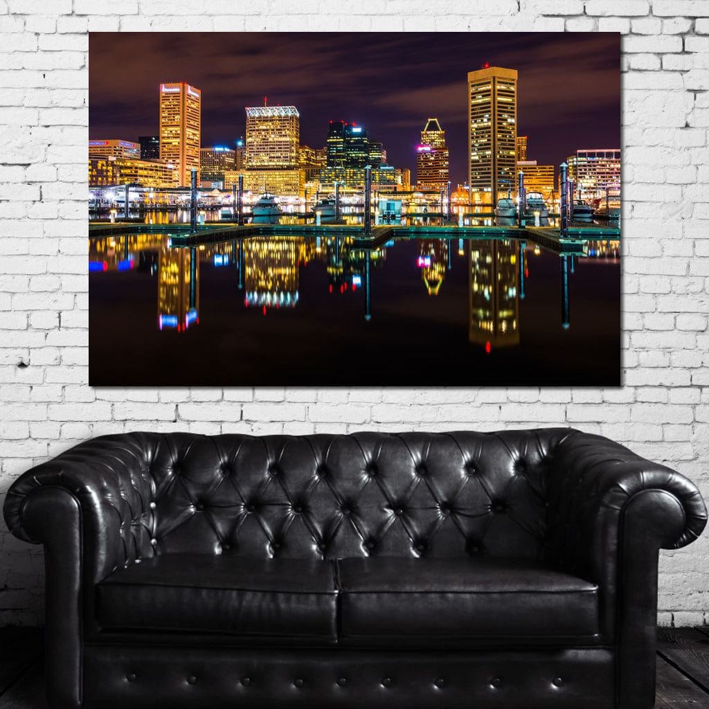 Baltimore Skyline Canvas Wall Art