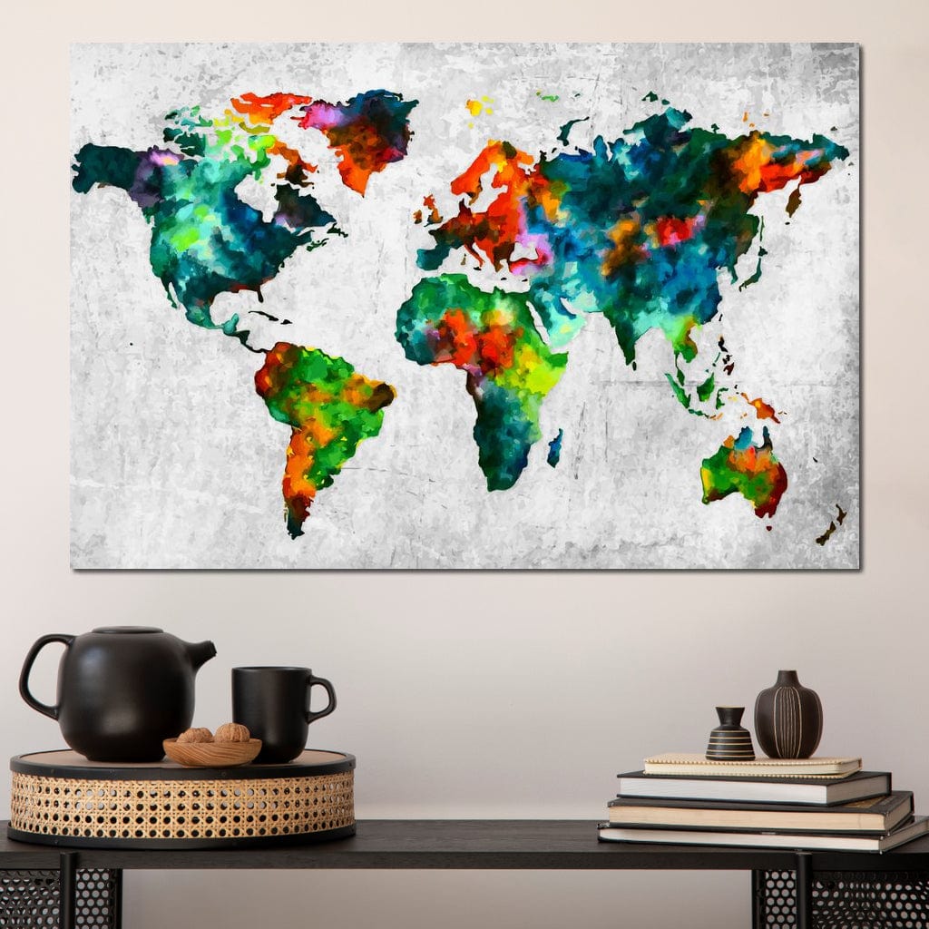 World Map - Mateo Canvas Wall Art