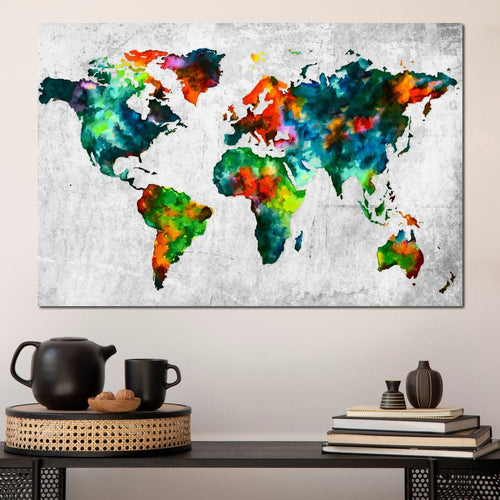 World Map - Mateo Canvas Wall Art