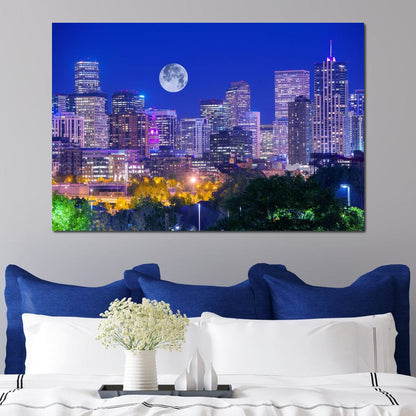 Denver Skyline Canvas Wall Art