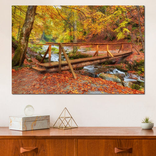 Wooden Bridge Canvas Wall Art