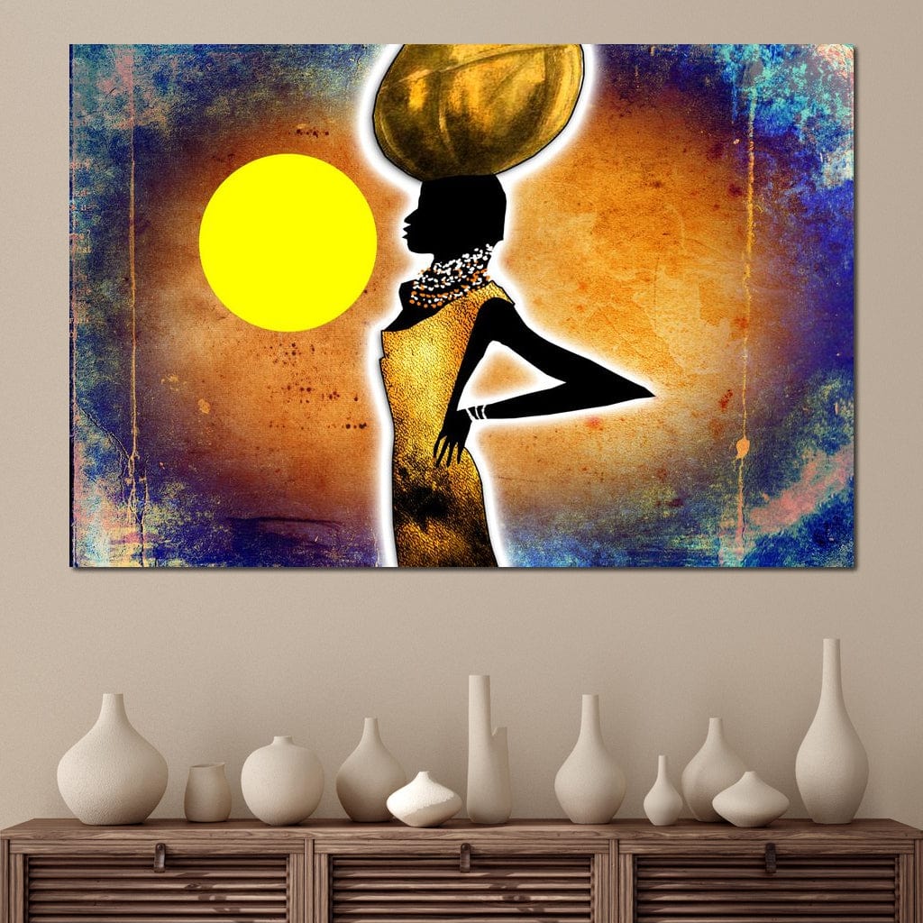 African Woman Canvas Wall Art