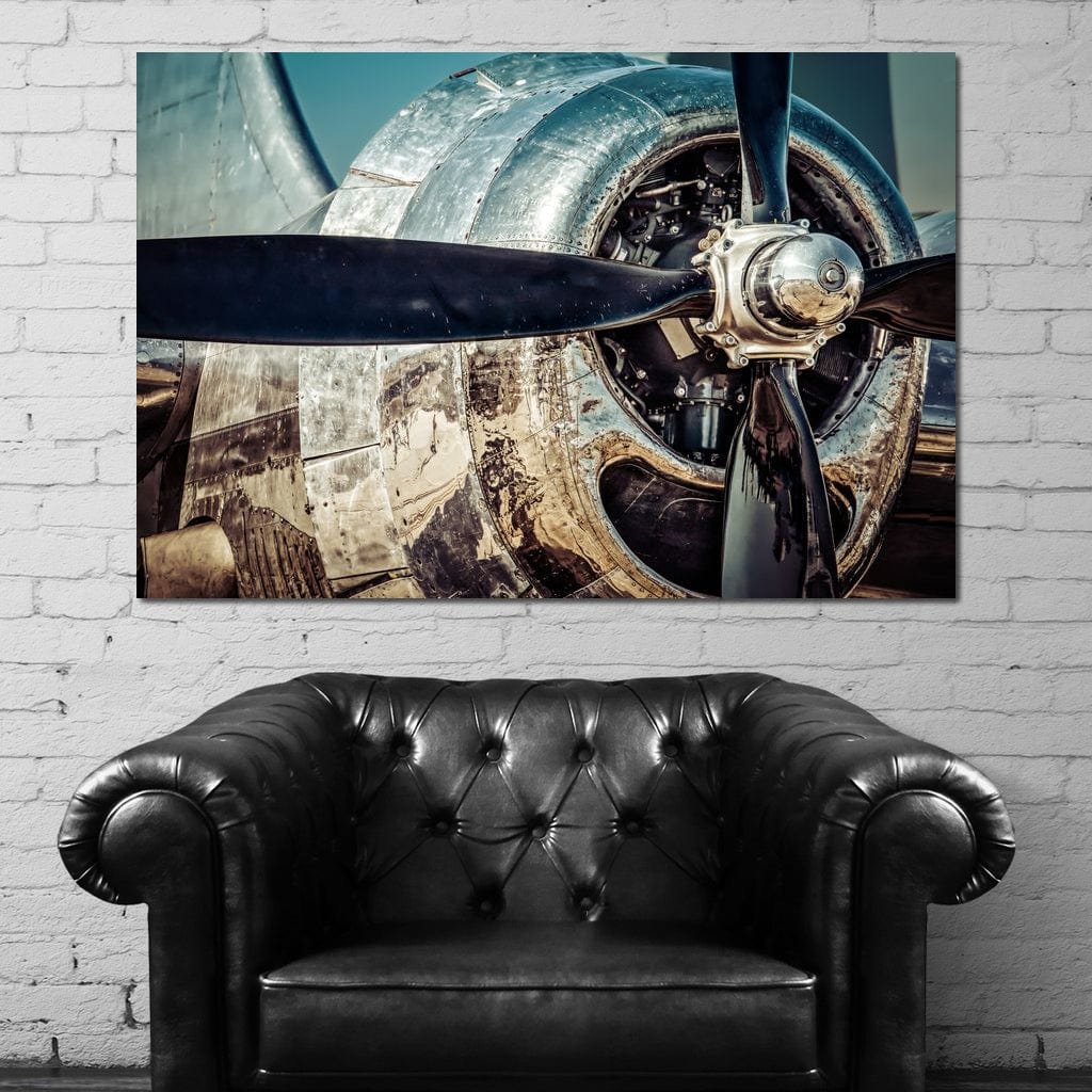 WWII Airplane Propeller Canvas Wall Art