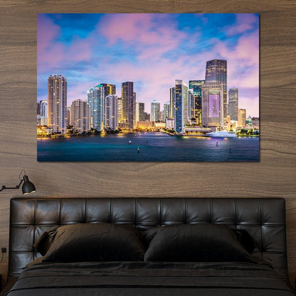 Downtown Miami Canvas Wall Art