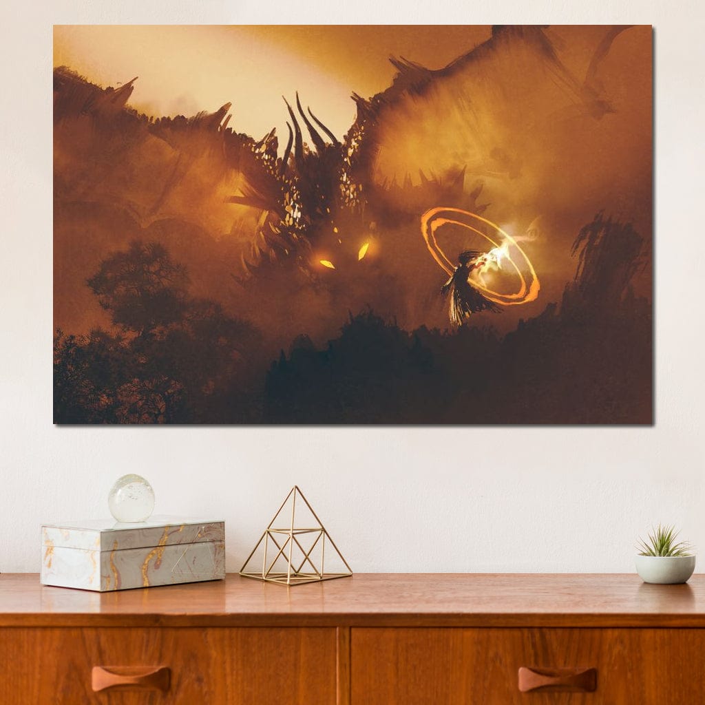 Epic Clash Canvas Wall Art