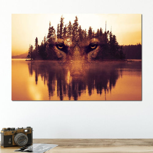 Lurking in the Woods Canvas Wall Art