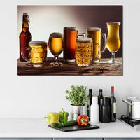 Beer Types Canvas Wall Art