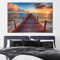 West Coast Sunset Canvas Wall Art