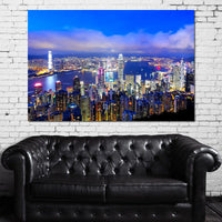 Hong Kong Skyline Canvas Wall Art