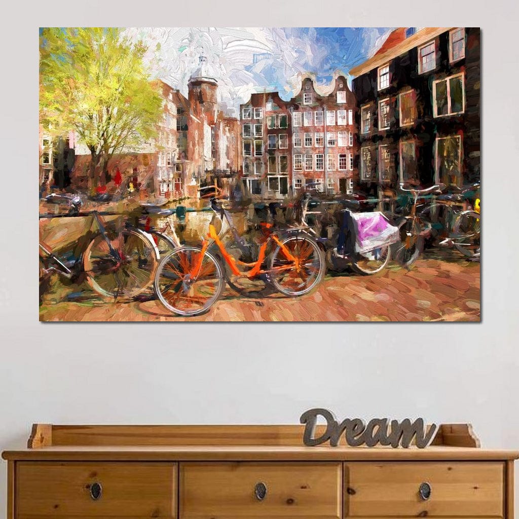 Amsterdam City Canvas Wall Art
