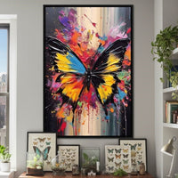 Technicolor Lepidoptera Canvas Wall Art