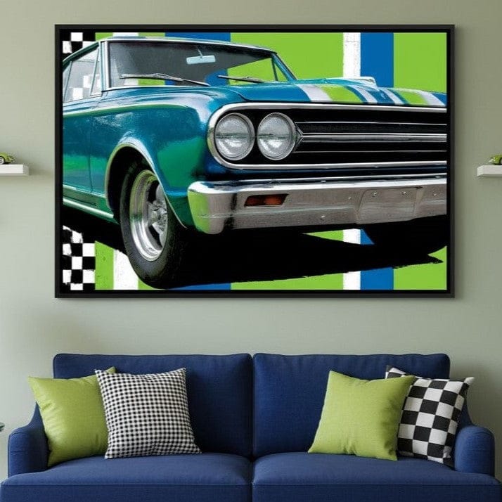 Vintage Racer Power Pop Vibe Canvas Wall Art