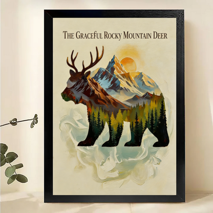 Graceful Rocky Mountain Deer - Bear Mountain Landscape Wall Art