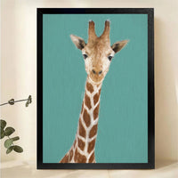 Giraffe Wall Art Print - Modern Safari Animal Decor