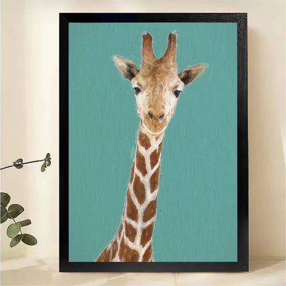 Giraffe Wall Art Print - Modern Safari Animal Decor