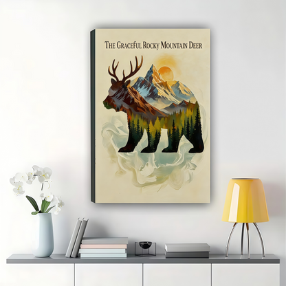 Graceful Rocky Mountain Deer - Bear Mountain Landscape Wall Art