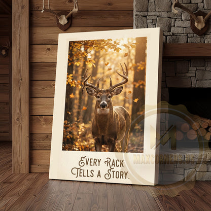 Deer Canvas Every Rack Tells A Story Canvas Wall Art