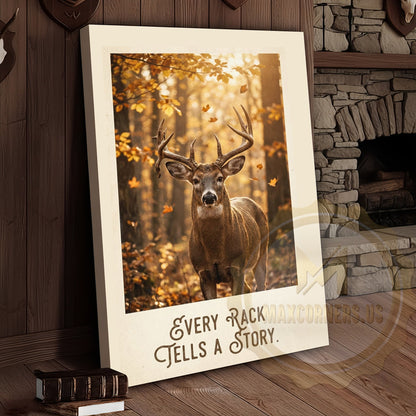 Deer Canvas Every Rack Tells A Story Canvas Wall Art