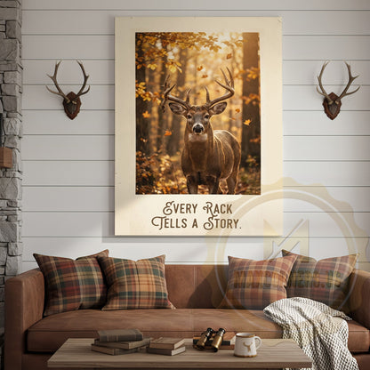 Deer Canvas Every Rack Tells A Story Canvas Wall Art
