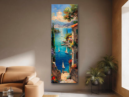 Lake Como Canvas Print - Sailboats on Lake Como Landscape | Framed & Ready to Hang