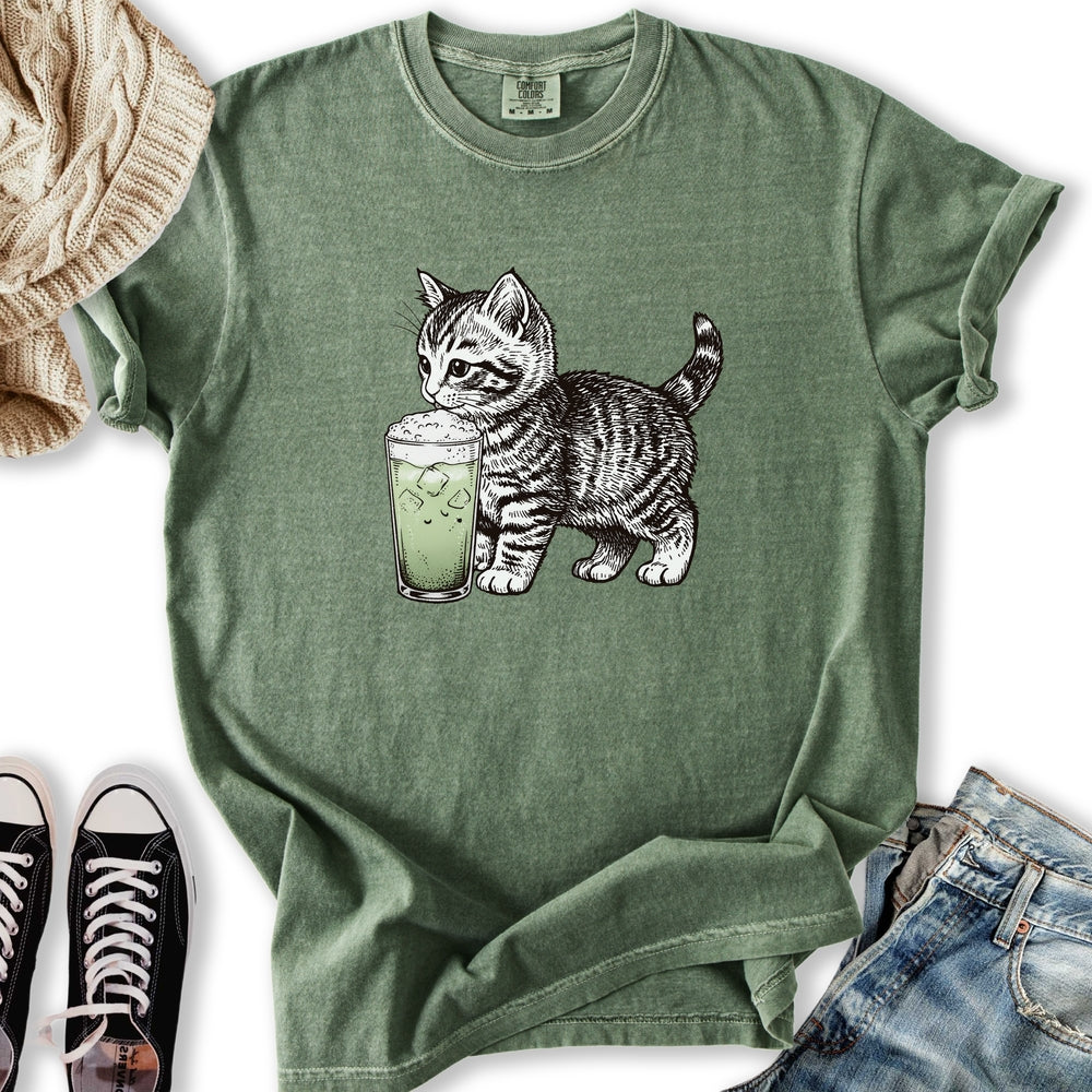 Kitten with Matcha Relaxed Tee
