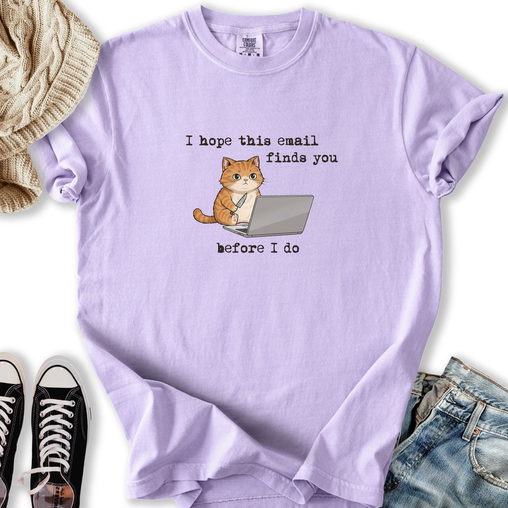 Unhinged Email Cat Relaxed Tee