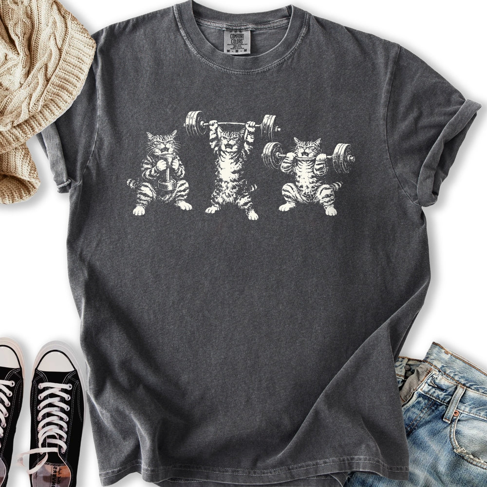 Three Cat Workout Relaxed Tee