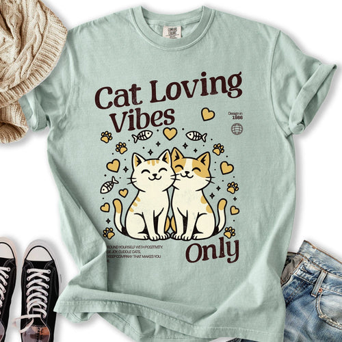 Cat Loving Vibes Relaxed Tee