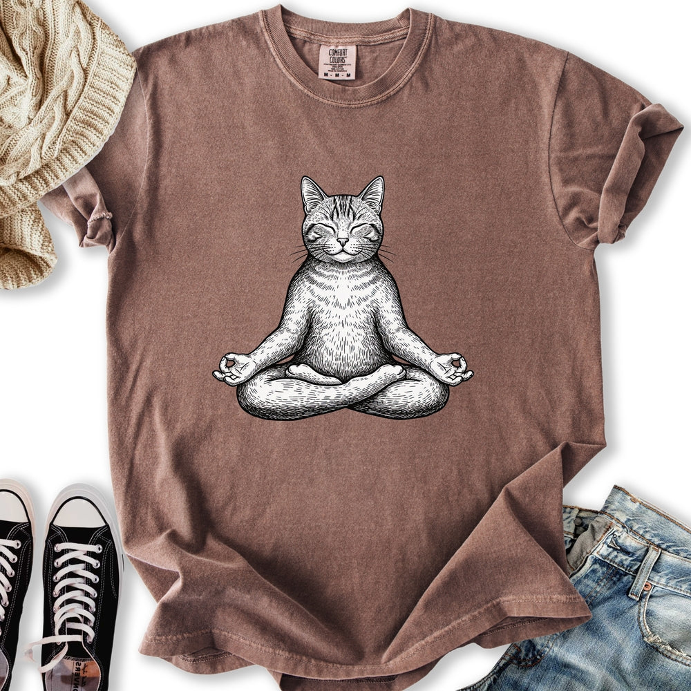 Yoga Lotus Cat Relaxed Tee