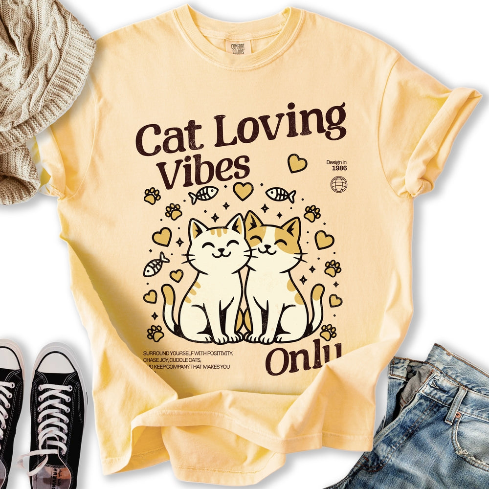 Cat Loving Vibes Relaxed Tee