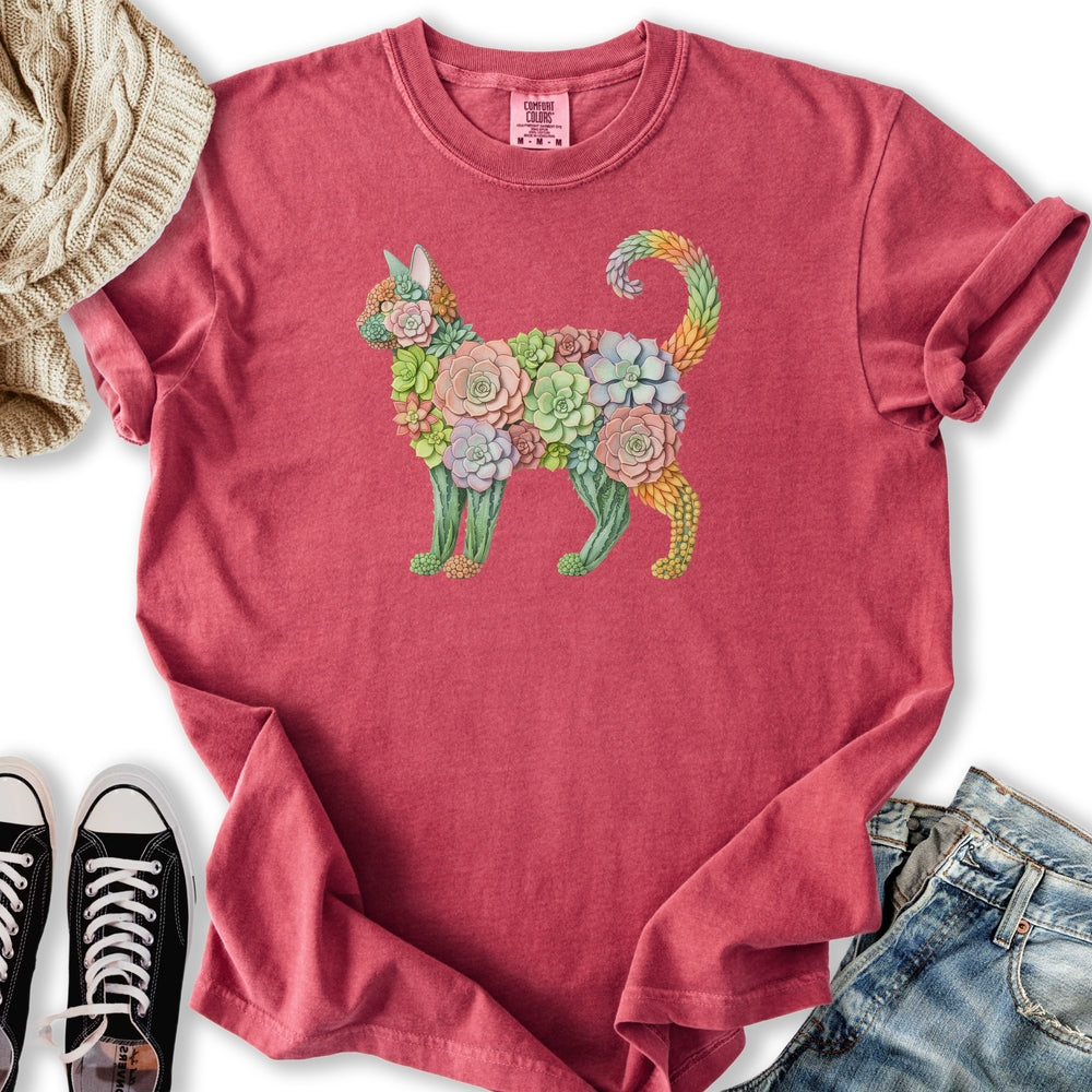 Succulent Cat Relaxed Tee