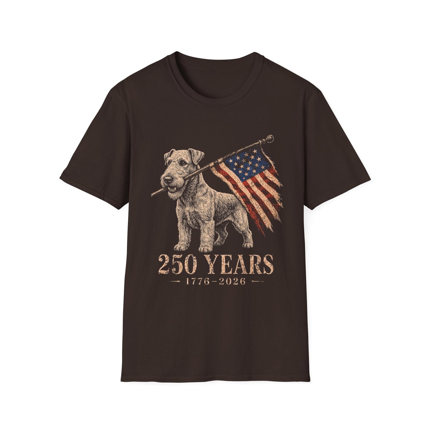 Airedale Terrier USA 250 Years Tee