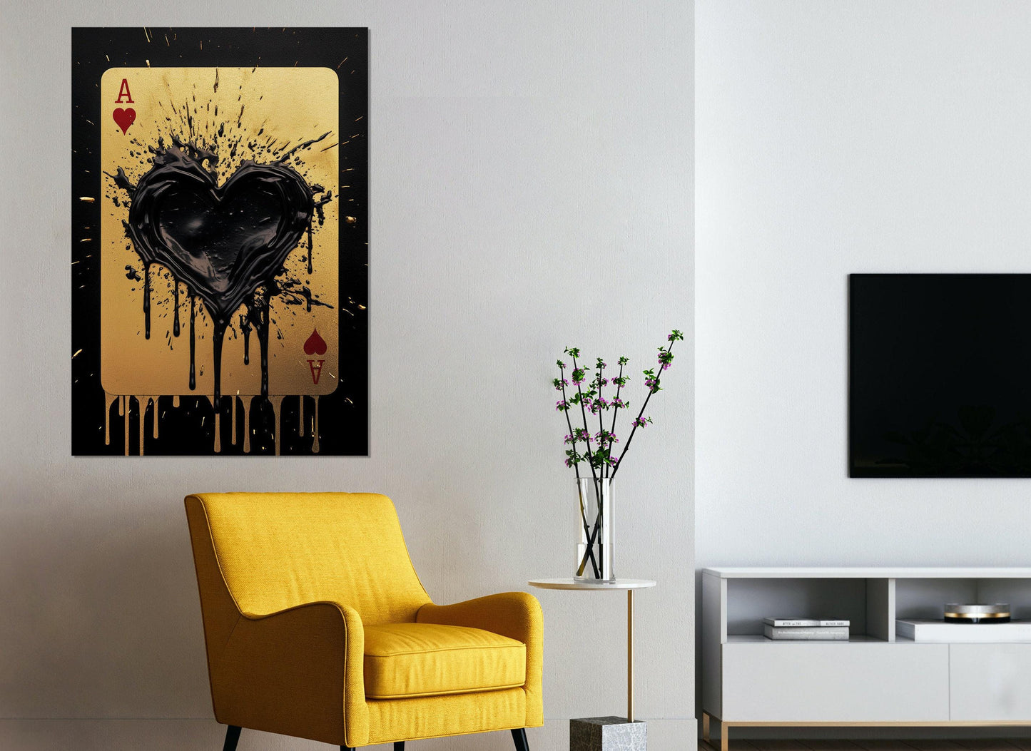 Ace of Hearts Canvas Print – Poker Wall Art | Framed & Ready to Hang