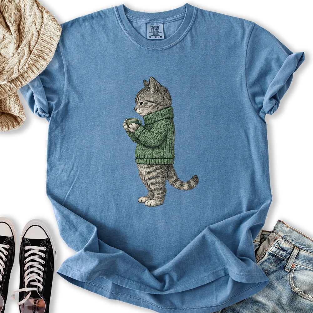 Cozy Tabby Cat Relaxed Tee