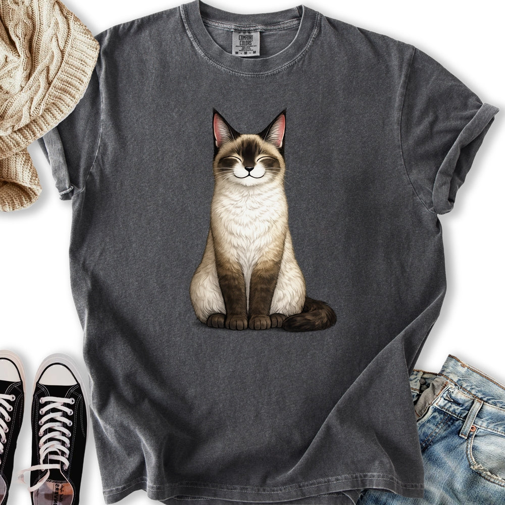 Smiling Siamese Cat Relaxed Tee