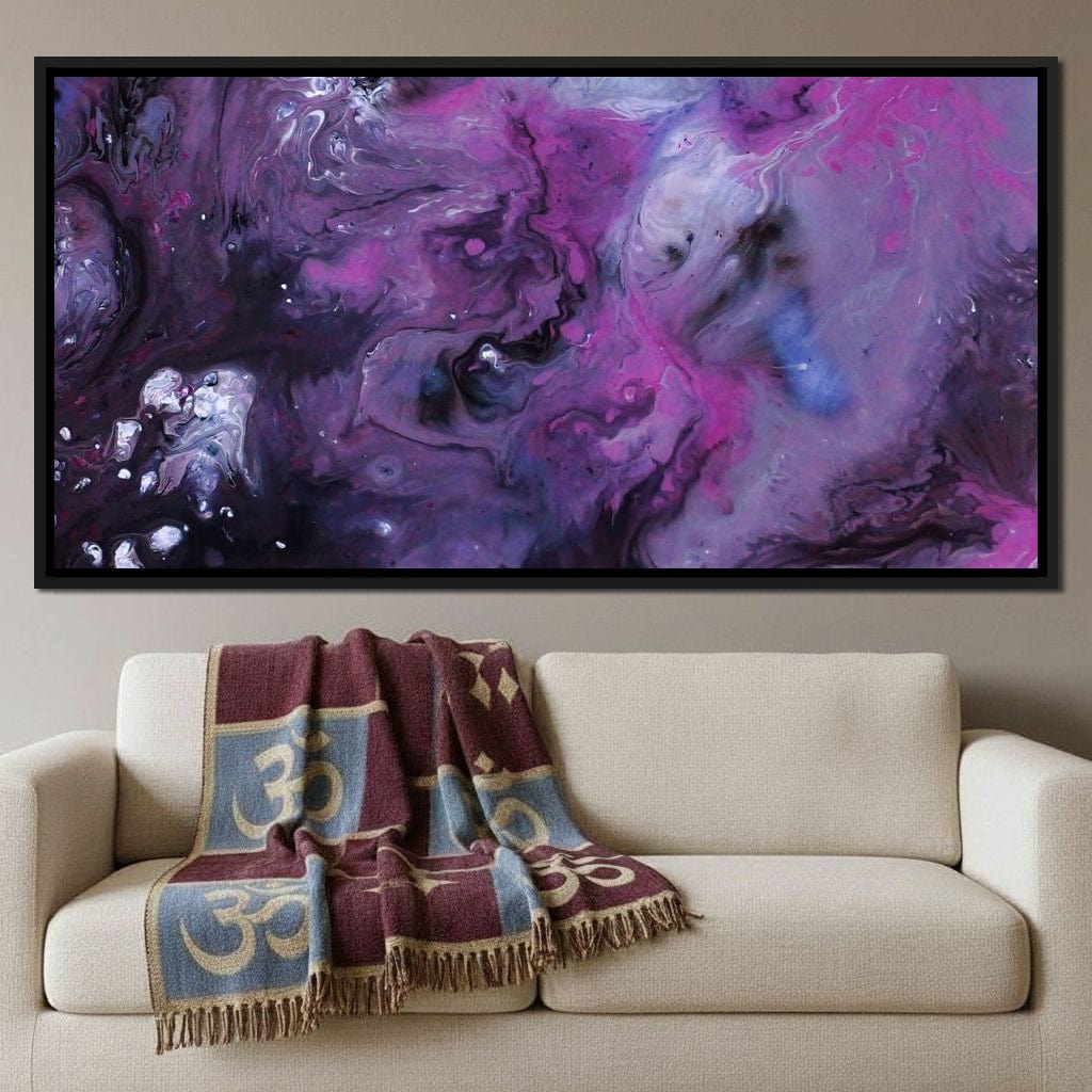 Abstract Purple & Black Canvas Wall Art