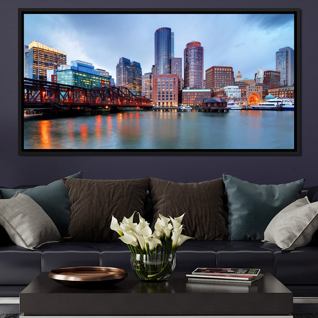 Boston Skyline Canvas Wall Art