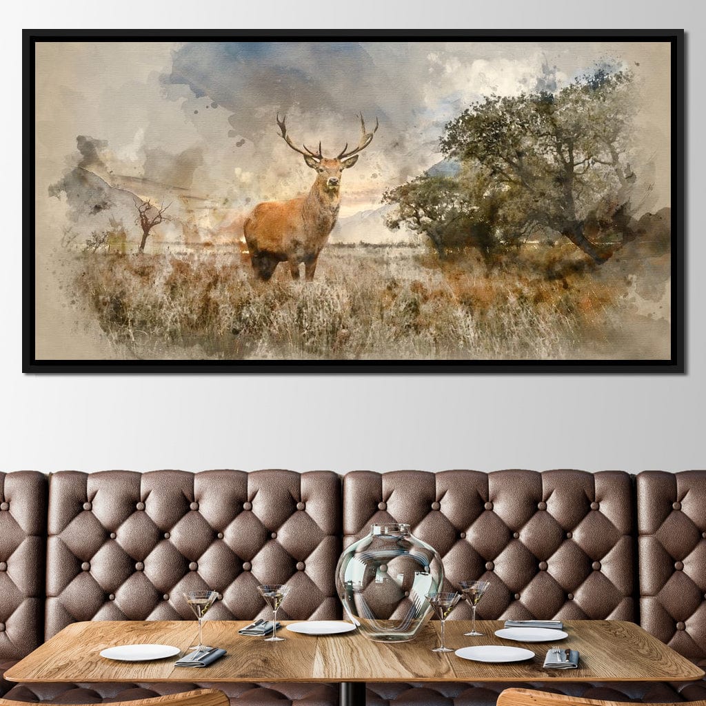 Red Deer Canvas Wall Art