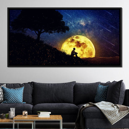 Otherworldly Night Scene Canvas Wall Art